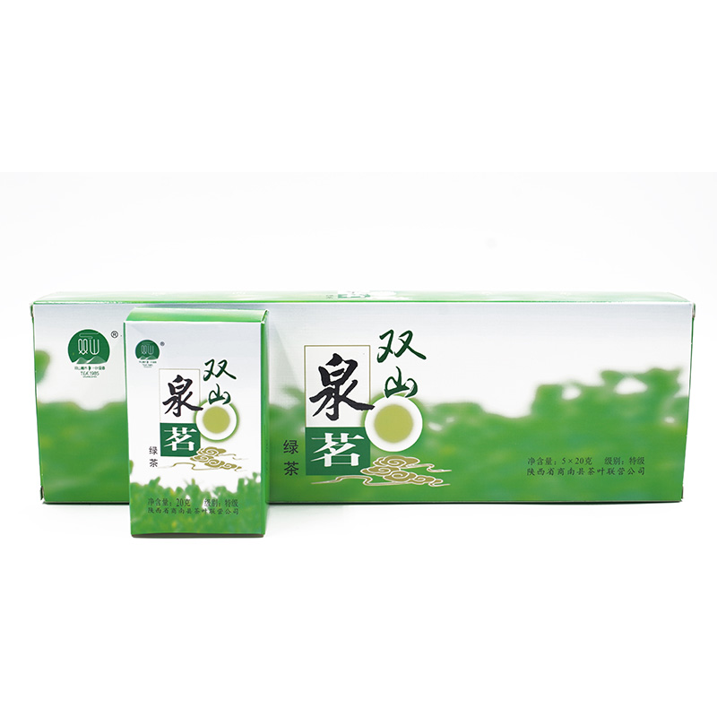  商南鹿茗商南茶双山泉茗绿茶明前茶100g陕西特产毛尖